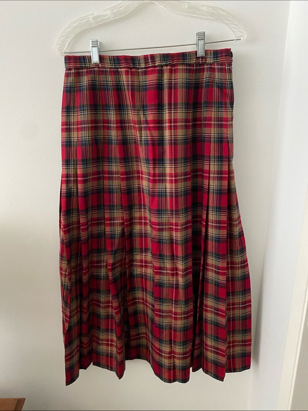 Pendleton Red Plaid A-Line Skirt
